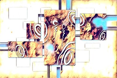 soyut renk tasarımı sanat illüstrasyonu