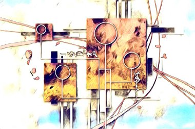 soyut renk tasarımı sanat illüstrasyonu