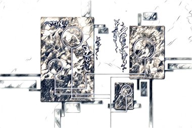 soyut renk tasarımı sanat illüstrasyonu