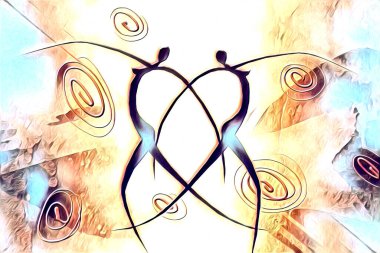 Afrikalı etnik retro-klasik illüstrasyon