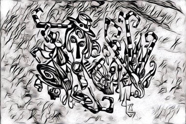 Masal, gerçeküstü gerçeküstü çizim, resim çizimi rüyası.