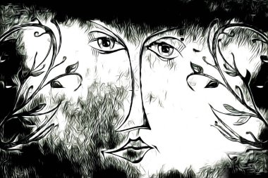 Masal, gerçeküstü gerçeküstü çizim, resim çizimi rüyası.