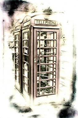 Londra sanat tasarımı çizimi çizimi eğlenceli tasarım antika retro