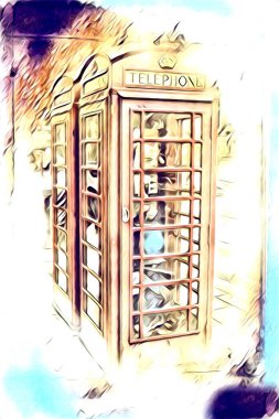 Londra sanat tasarımı çizimi çizimi eğlenceli tasarım antika retro