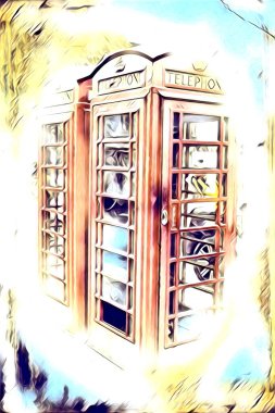 Londra sanat tasarımı çizimi çizimi eğlenceli tasarım antika retro