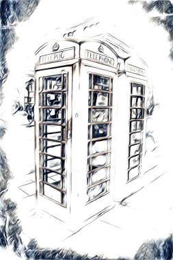 Londra sanat tasarımı çizimi çizimi eğlenceli tasarım antika retro