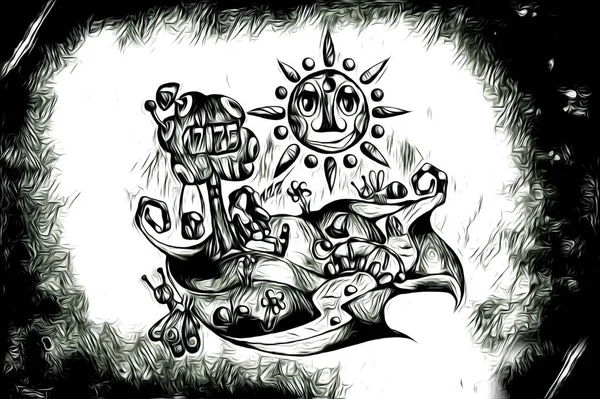 Fable Fun Surreal Illustration Drawing Sketch Painting Dream — Stock Photo, Image