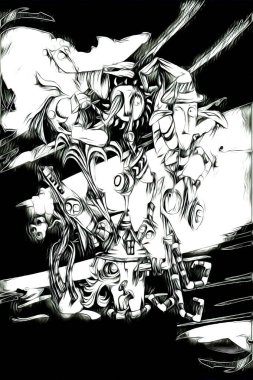 Masal, gerçeküstü gerçeküstü çizim, resim çizimi rüyası.