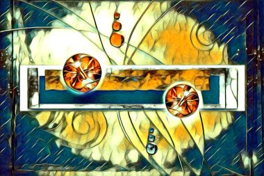 soyut renk tasarımı resim çizimi eskiz retro vintage