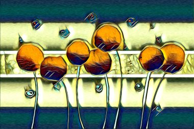 soyut renk tasarımı resim çizimi eskiz retro vintage