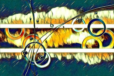 soyut renk tasarımı resim çizimi eskiz retro vintage