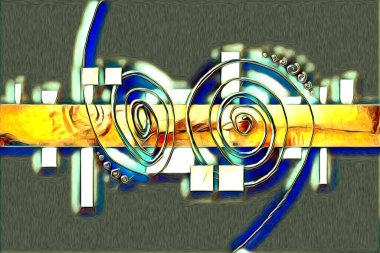 soyut renk tasarımı resim çizimi eskiz retro vintage