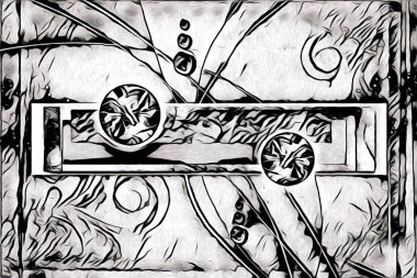 soyut renk tasarımı resim çizimi eskiz retro vintage