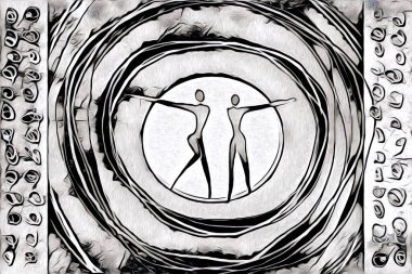 soyut renk tasarımı resim çizimi eskiz retro vintage