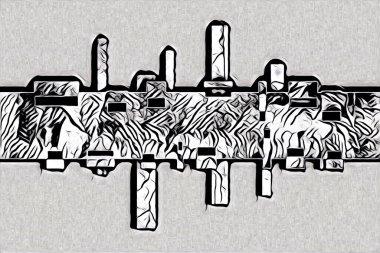 soyut renk tasarımı resim çizimi eskiz retro vintage