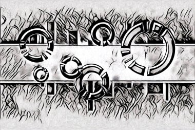 soyut renk tasarımı resim çizimi eskiz retro vintage