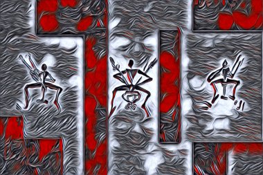 soyut renk tasarımı resim çizimi eskiz retro vintage