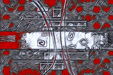 soyut renk tasarımı resim çizimi eskiz retro vintage