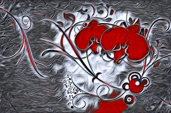 Абстрактний Дизайн Кольору Мистецтво Ілюстрація Малюнок Живопис Ескіз Ретро Вінтаж — стокове фото