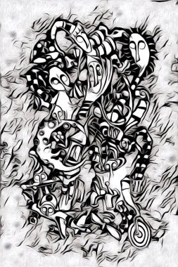 Masal, gerçeküstü gerçeküstü çizim, resim çizimi rüyası.