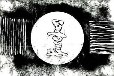 Feng shui sanat porselen tarzı çizim retro resim