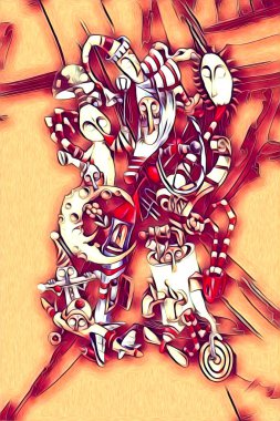 Masal, gerçeküstü gerçeküstü çizim, resim çizimi rüyası.