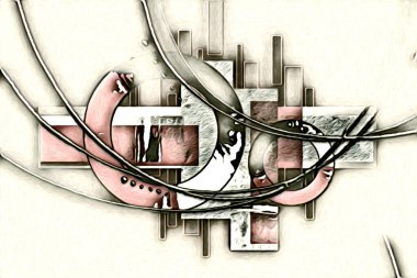 soyut renk tasarımı resim çizimi eskiz retro vintage