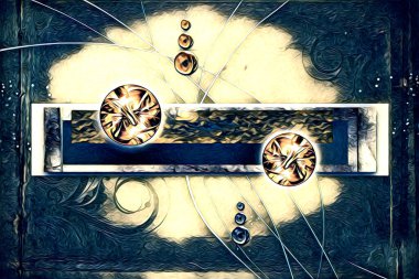 soyut renk tasarımı resim çizimi eskiz retro vintage