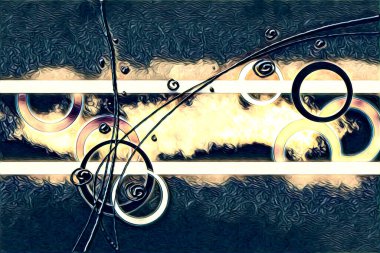 soyut renk tasarımı resim çizimi eskiz retro vintage