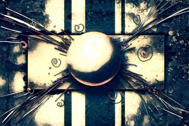 soyut renk tasarımı resim çizimi eskiz retro vintage