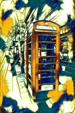 Londra sanat tasarımı çizimi çizimi eğlenceli tasarım antika retro