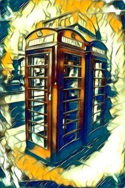 Londra sanat tasarımı çizimi çizimi eğlenceli tasarım antika retro