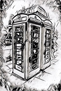 Londra sanat tasarımı çizimi çizimi eğlenceli tasarım antika retro