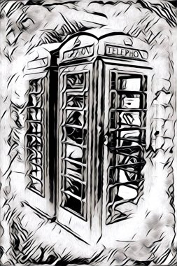 Londra sanat tasarımı çizimi çizimi eğlenceli tasarım antika retro