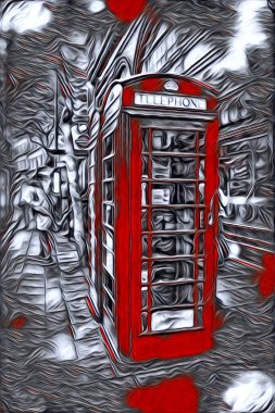 Londra sanat tasarımı çizimi çizimi eğlenceli tasarım antika retro