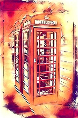 Londra sanat tasarımı çizimi çizimi eğlenceli tasarım antika retro