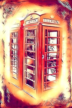 Londra sanat tasarımı çizimi çizimi eğlenceli tasarım antika retro