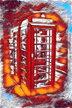 Londra sanat tasarımı çizimi çizimi eğlenceli tasarım antika retro