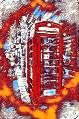 Londra sanat tasarımı çizimi çizimi eğlenceli tasarım antika retro