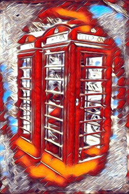 Londra sanat tasarımı çizimi çizimi eğlenceli tasarım antika retro