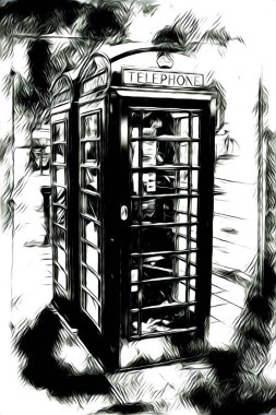 Londra sanat tasarımı çizimi çizimi eğlenceli tasarım antika retro