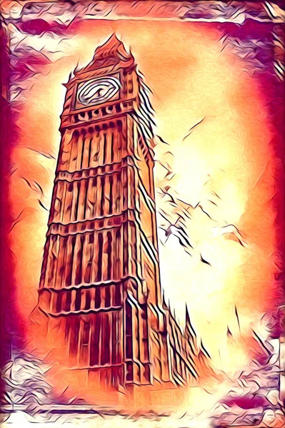 Londra sanat tasarımı çizimi çizimi eğlenceli tasarım antika retro