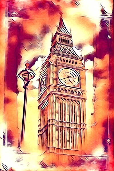 Londra sanat tasarımı çizimi çizimi eğlenceli tasarım antika retro