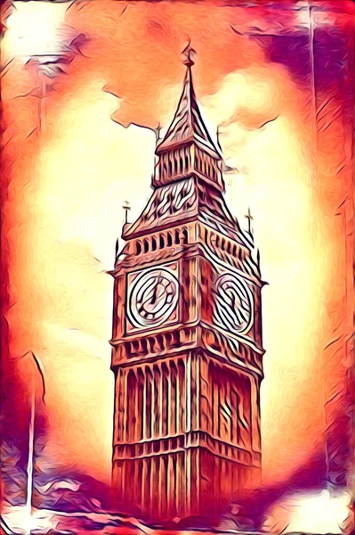 Londra sanat tasarımı çizimi çizimi eğlenceli tasarım antika retro