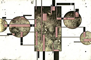 soyut renk tasarımı resim çizimi eskiz retro vintage