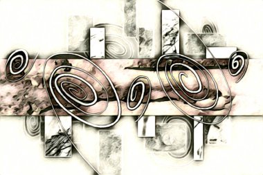 soyut renk tasarımı resim çizimi eskiz retro vintage