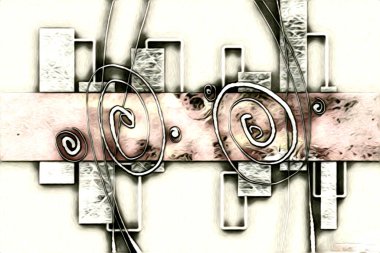 soyut renk tasarımı resim çizimi eskiz retro vintage