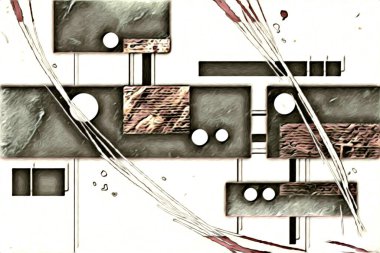 soyut renk tasarımı resim çizimi eskiz retro vintage