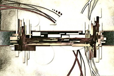 soyut renk tasarımı resim çizimi eskiz retro vintage