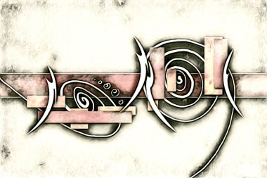 soyut renk tasarımı resim çizimi eskiz retro vintage